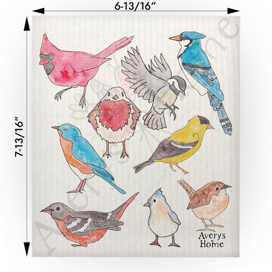 Backyard Birds Swedish Cloth