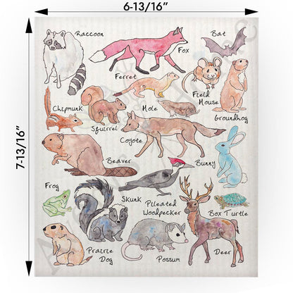 Woodland Critters Swedish Cloth