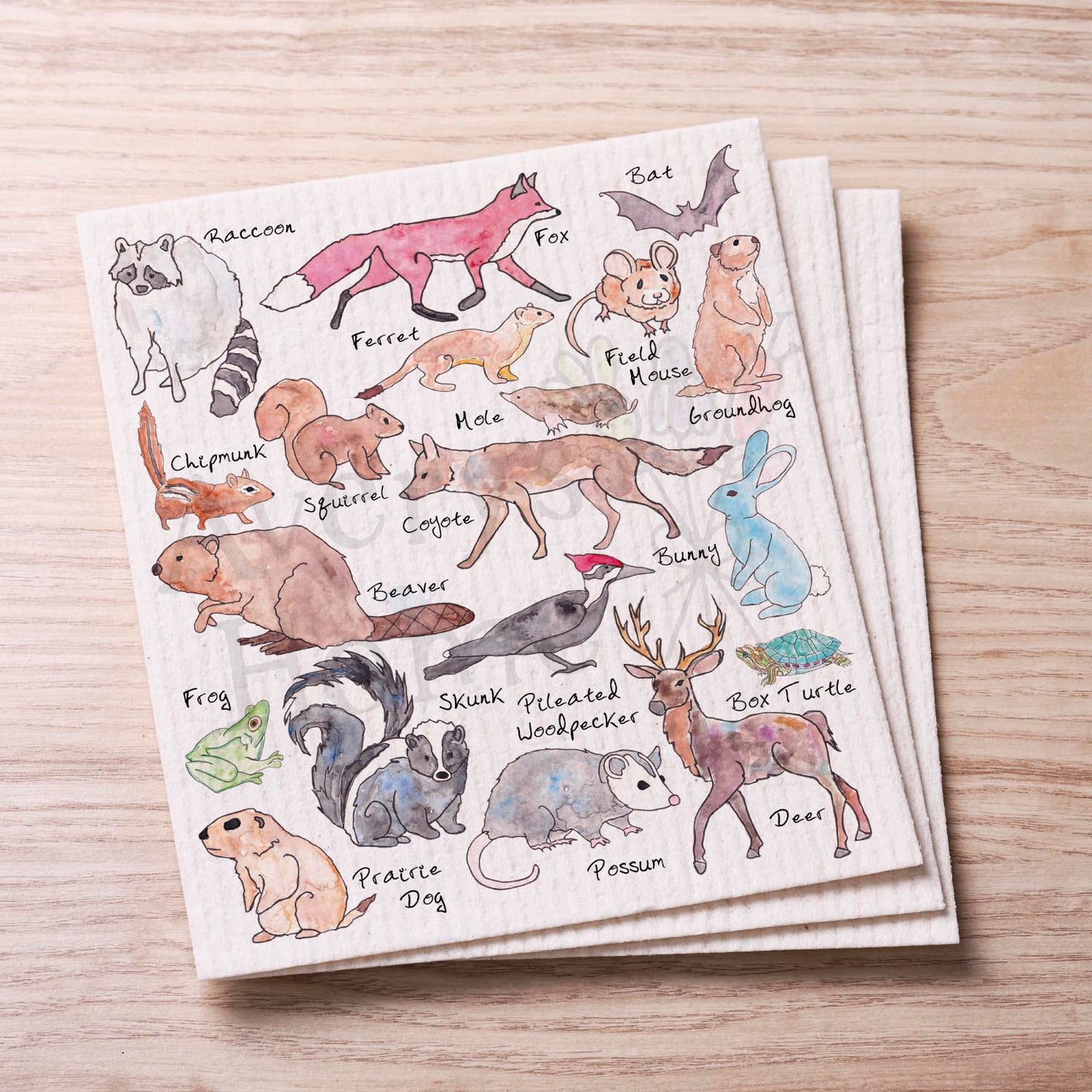 Woodland Critters Swedish Cloth