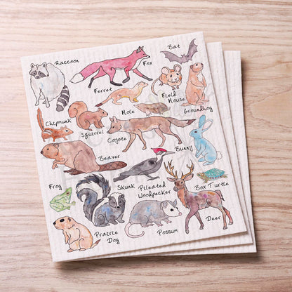 Woodland Critters Swedish Cloth