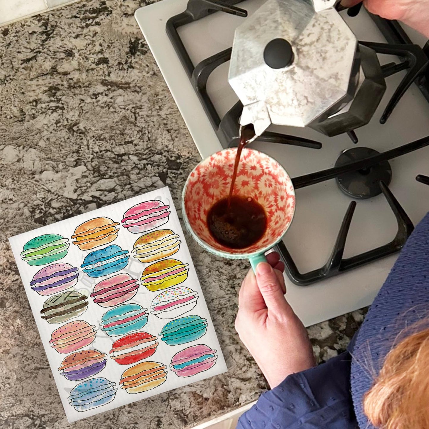 Macaron Cookies Swedish Cloth
