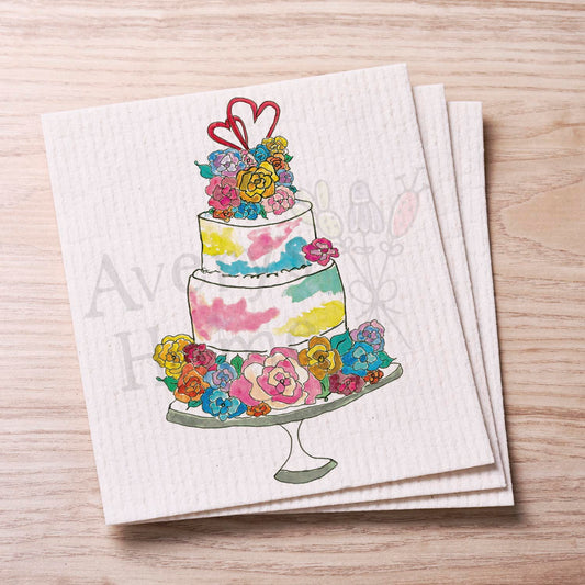 Wedding Cake Swedish Cloth