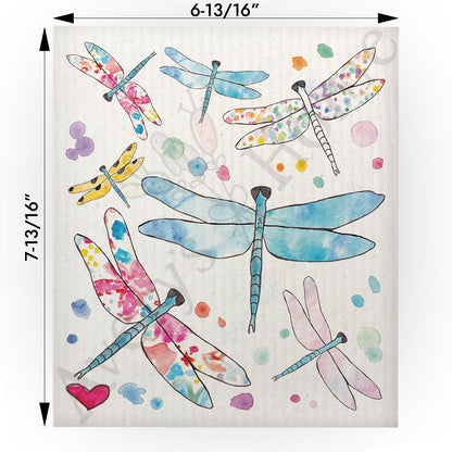 Rainbow Dragonfly Swedish Cloth