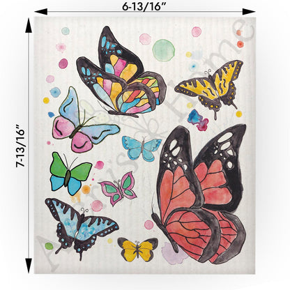 Rainbow Butterflies Swedish Cloth