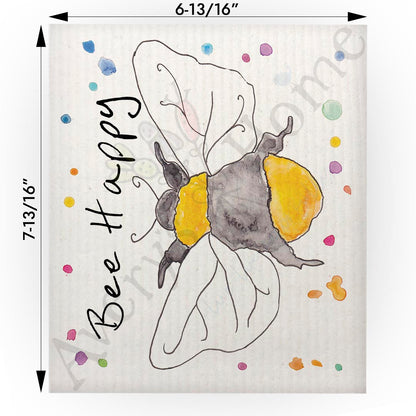 Garden Bees Swedish Cloth