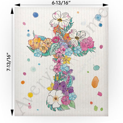 Flower Cross Swedish Cloth