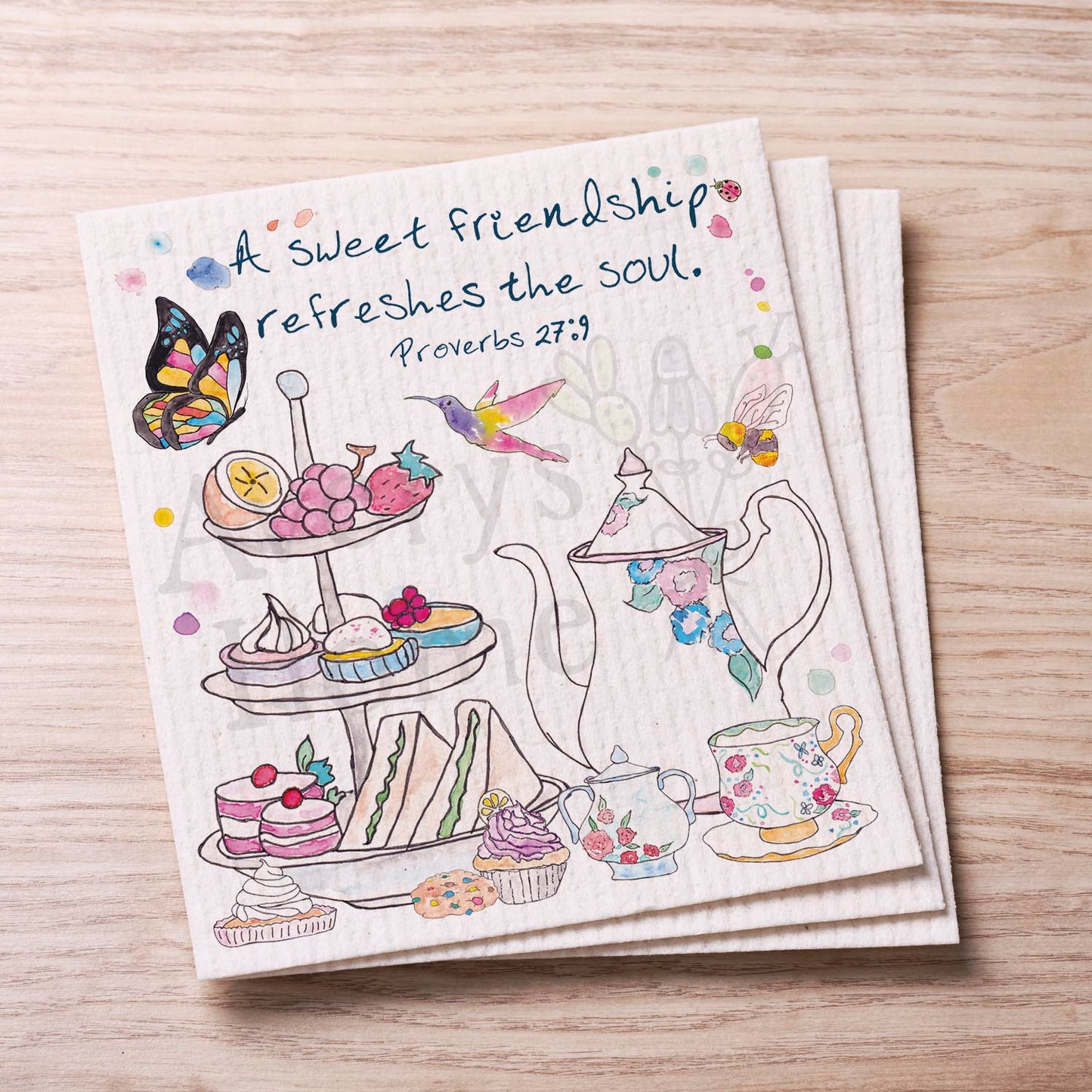 Friendship Refreshes the Soul Swedish Cloth