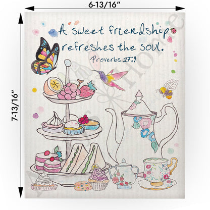 Friendship Refreshes the Soul Swedish Cloth