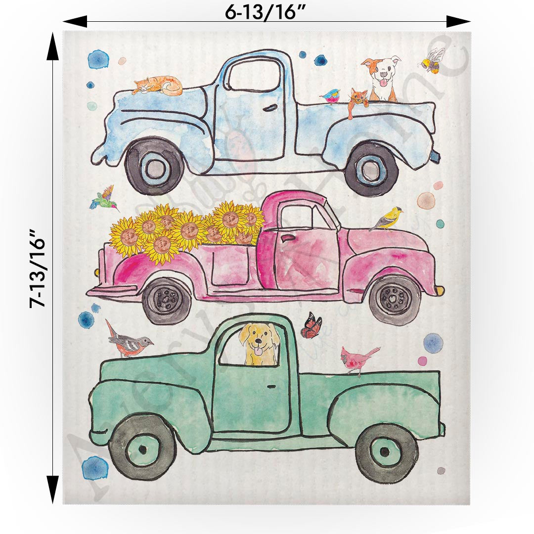 Pickup Trucks Swedish Cloth