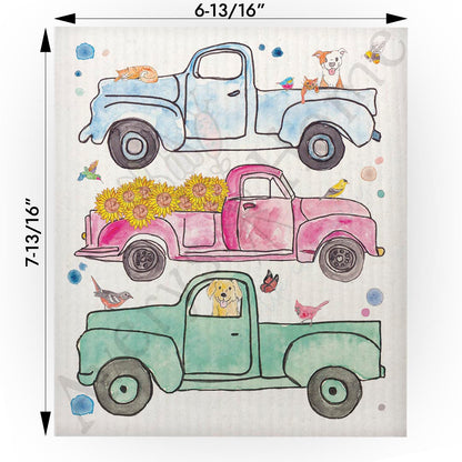 Pickup Trucks Swedish Cloth