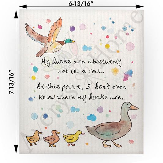 Ducks in a Row Swedish Cloth