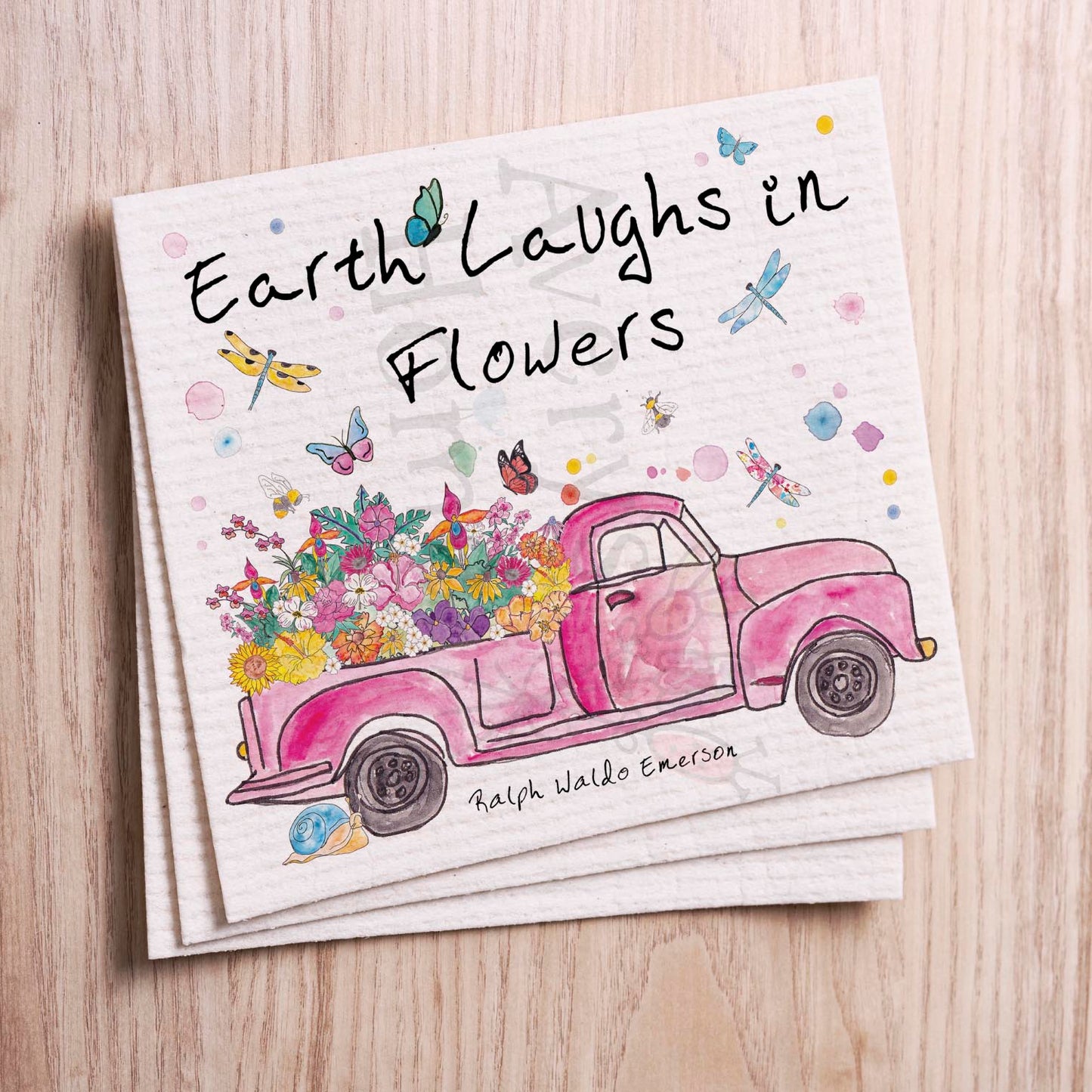 Earth Laughs in Flowers Swedish Cloth