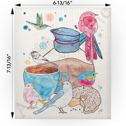 Drink Coffee & Birdwatch Swedish Cloth