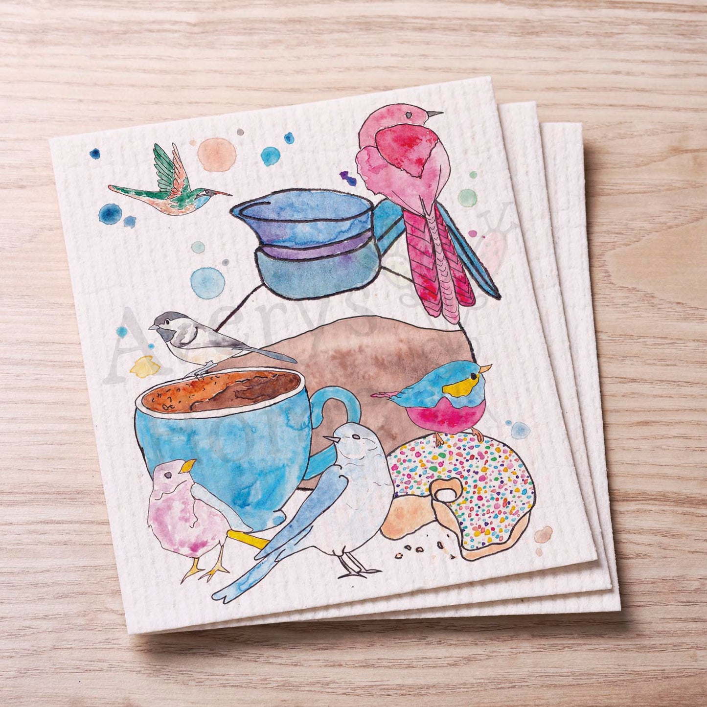 Drink Coffee & Birdwatch Swedish Cloth
