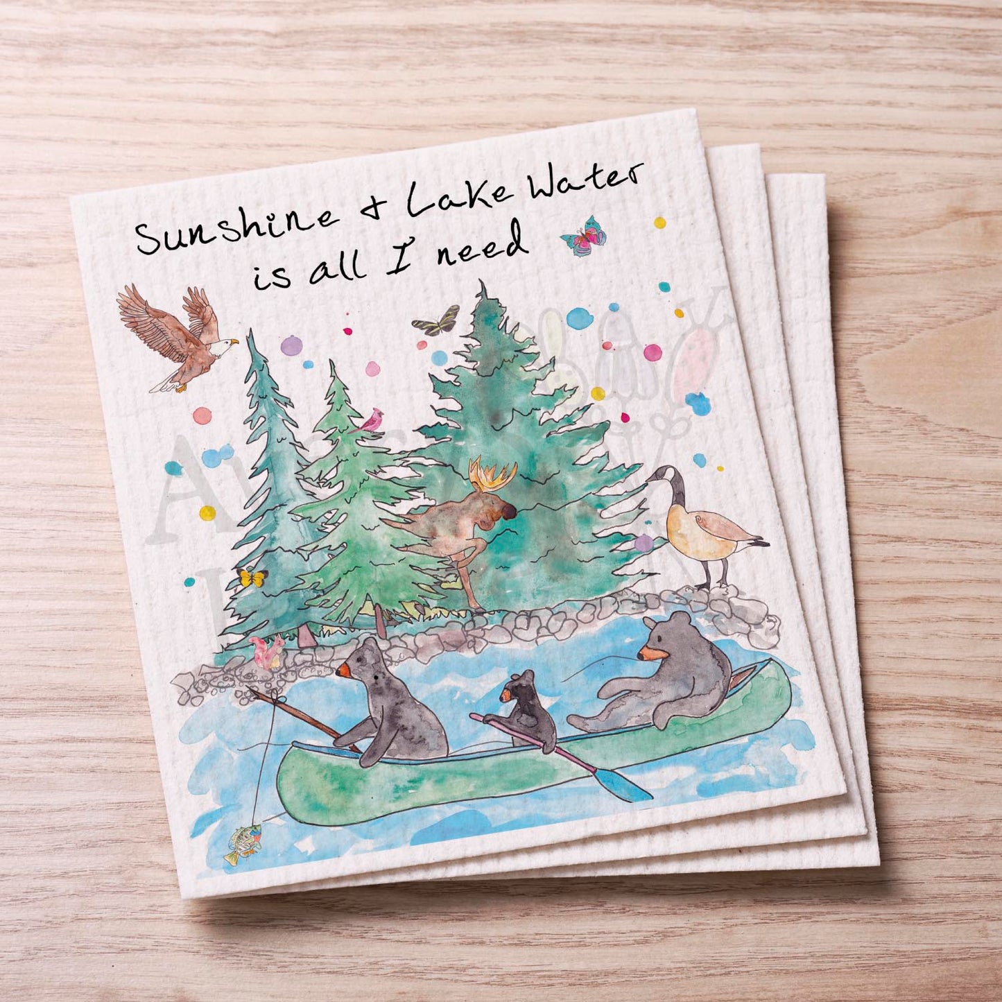Sunshine & Lake Water Swedish Cloth
