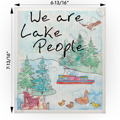 We Are Lake People Swedish Cloth