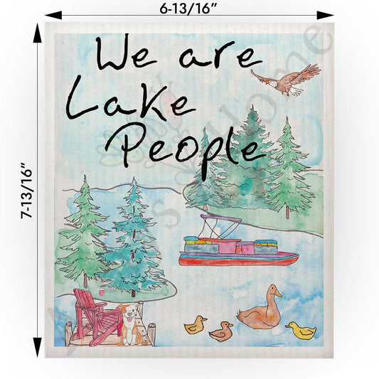 We Are Lake People Swedish Cloth