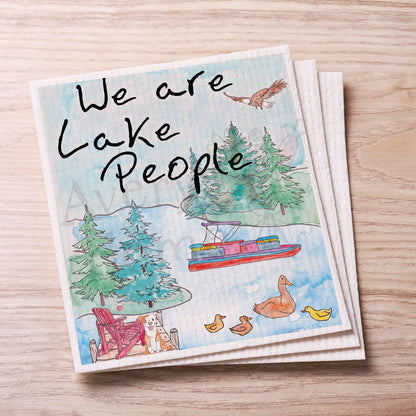 We Are Lake People Swedish Cloth