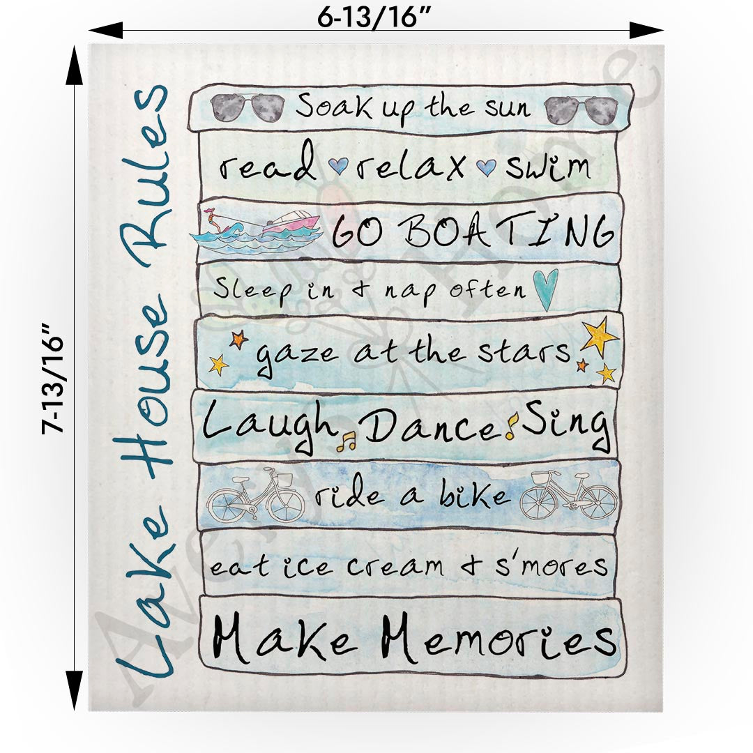 Lake House Rules Swedish Cloth