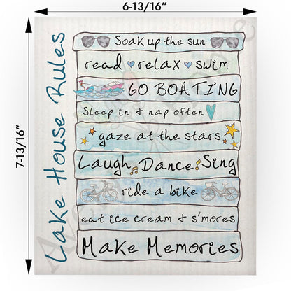 Lake House Rules Swedish Cloth