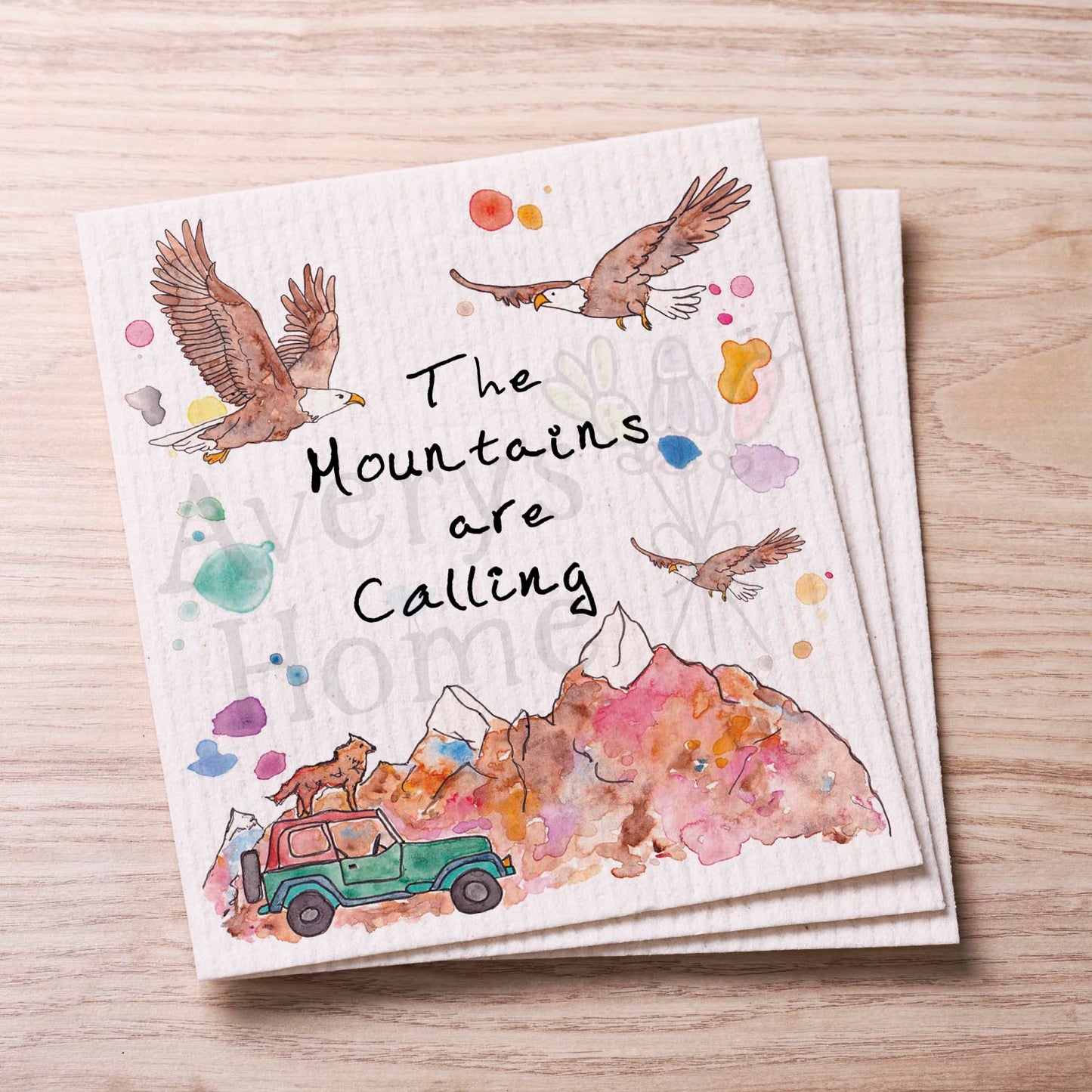 The Mountains are Calling Swedish Cloth