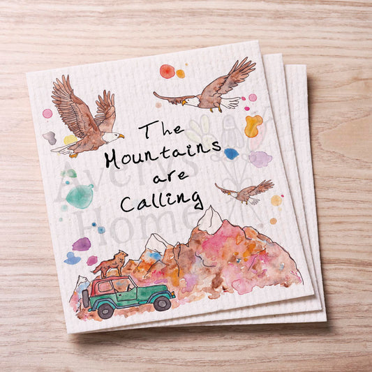 The Mountains are Calling Swedish Cloth