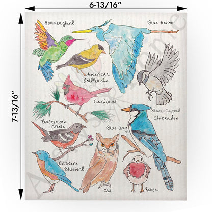 Northern Birds Swedish Cloth