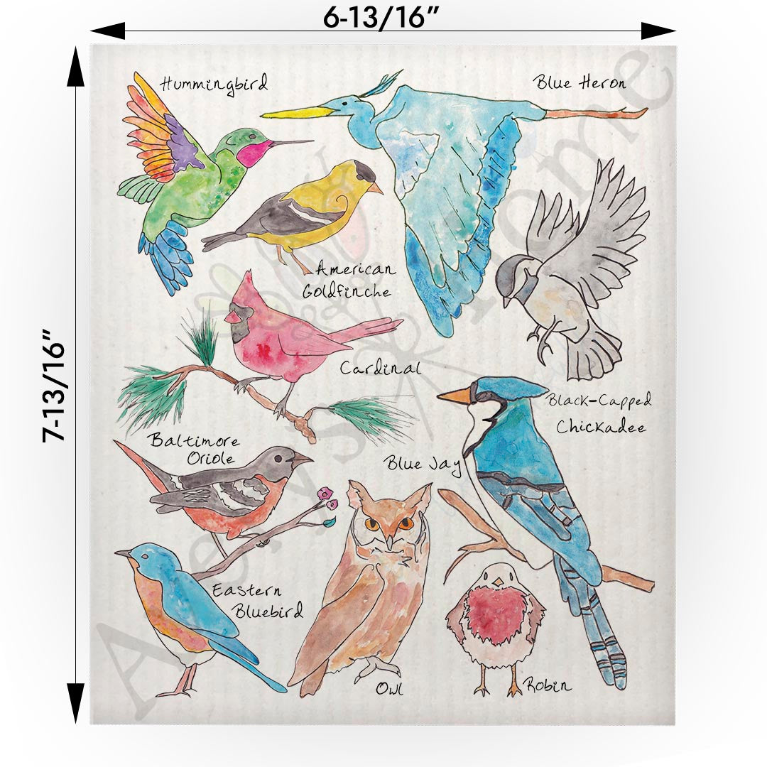 Northern Birds Swedish Cloth