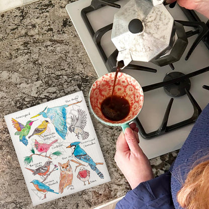 Northern Birds Swedish Cloth