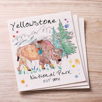 Yellowstone National Park Swedish Cloth