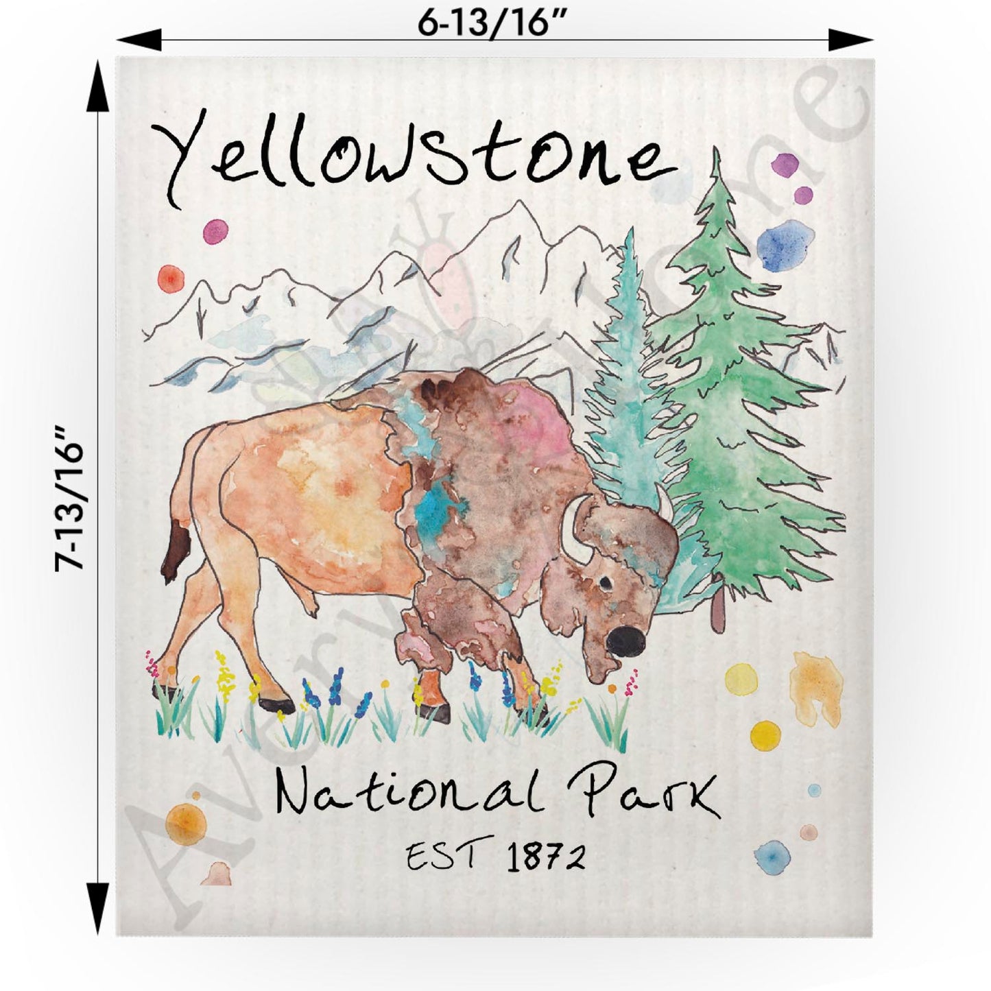 Yellowstone National Park Swedish Cloth