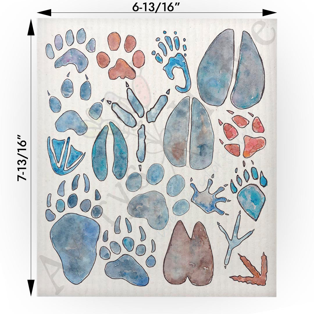 Animal Tracks Swedish Cloth