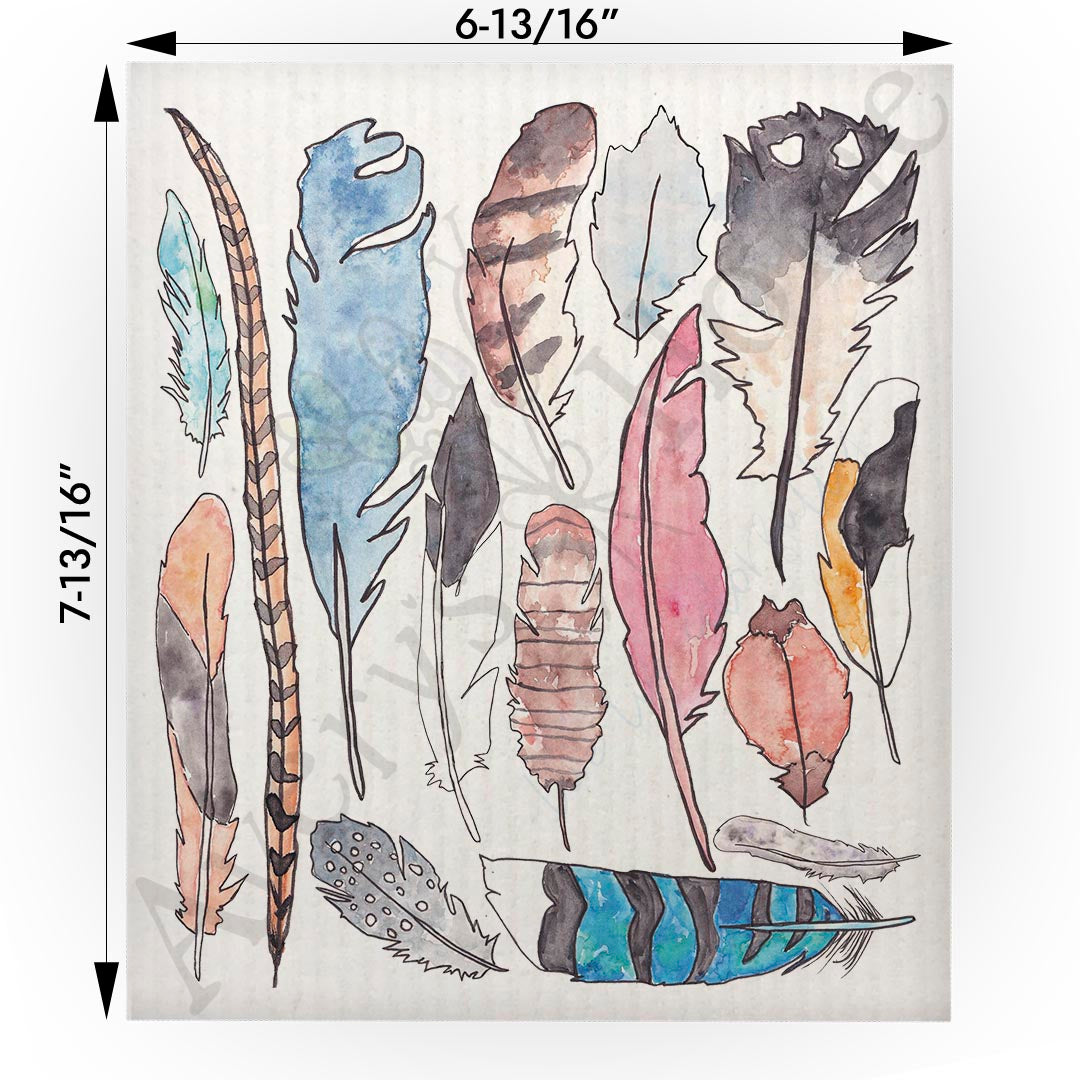 Bird Feathers Collection Swedish Cloth