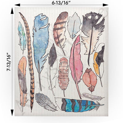 Bird Feathers Collection Swedish Cloth