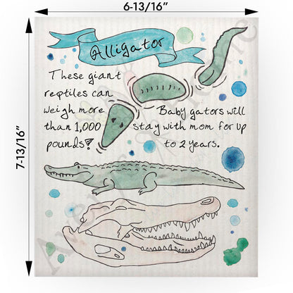All About Alligators Swedish Cloth