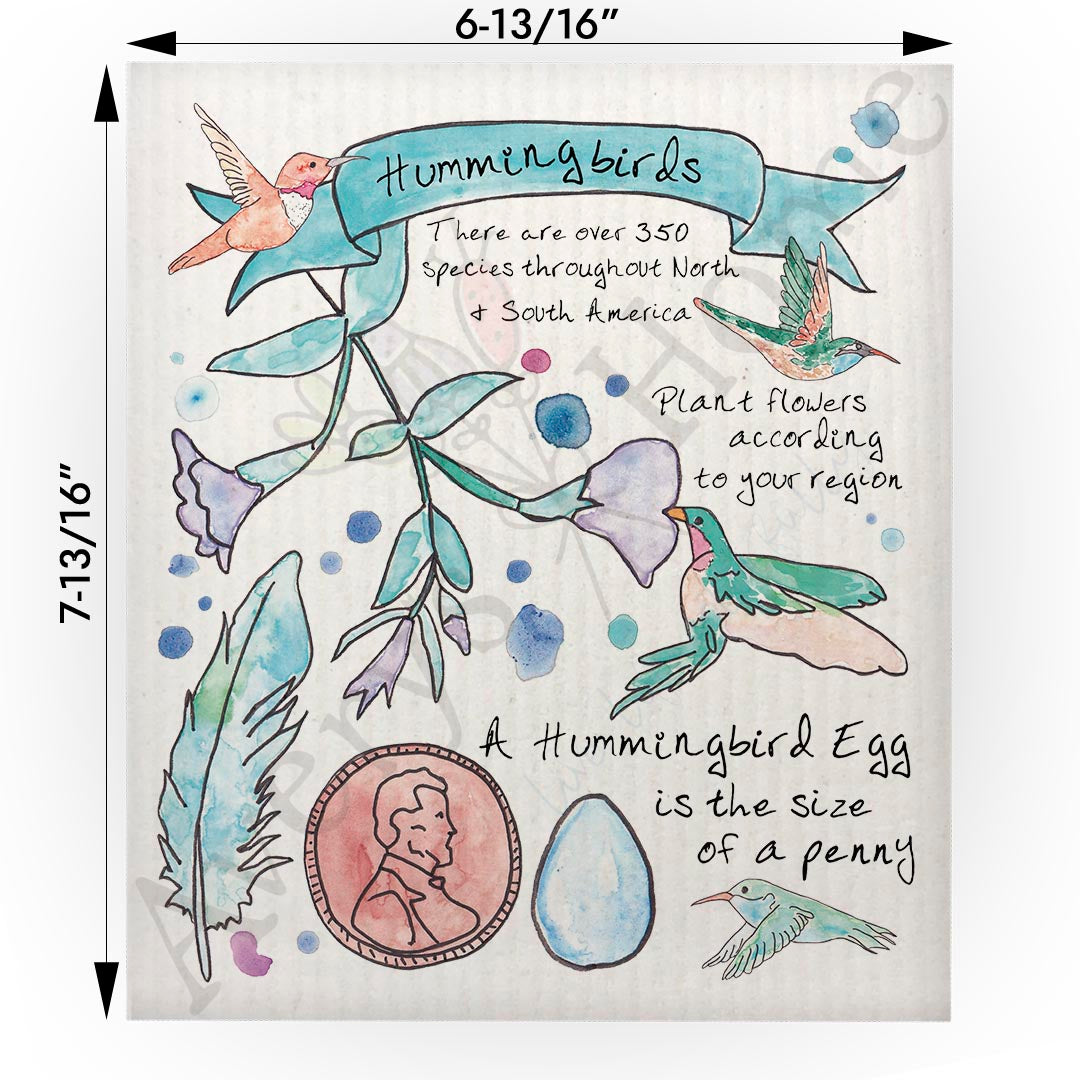 Hummingbird Facts Swedish Cloth