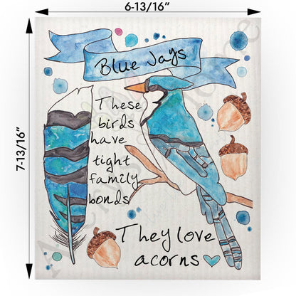 Blue Jay Facts Swedish Cloth