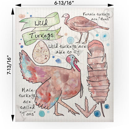 Wild Turkey Facts Swedish Cloth