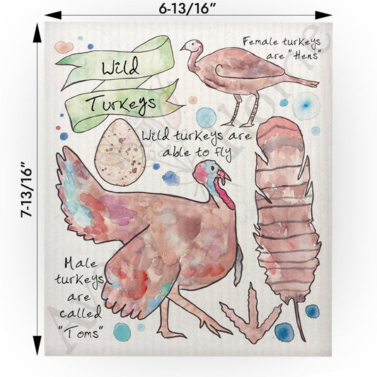 Wild Turkey Facts Swedish Cloth
