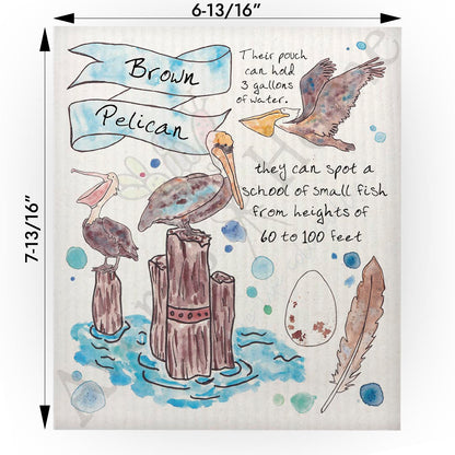Brown Pelican Facts Swedish Cloth
