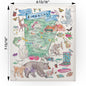 Arkansas Map  Swedish Cloth
