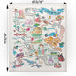 California Map Swedish Cloth