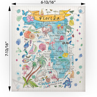 Florida Map Swedish Cloth