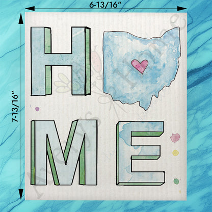 Home in Ohio Swedish Dishcloth