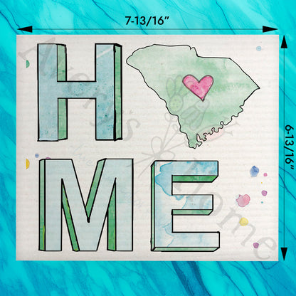 HOME in South Carolina Swedish Dishcloth – Coastal Love