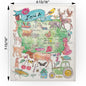 Iowa Map Swedish Cloth