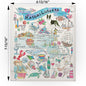 Massachusetts Map Swedish Cloth