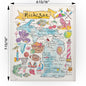 Michigan Map Swedish Cloth