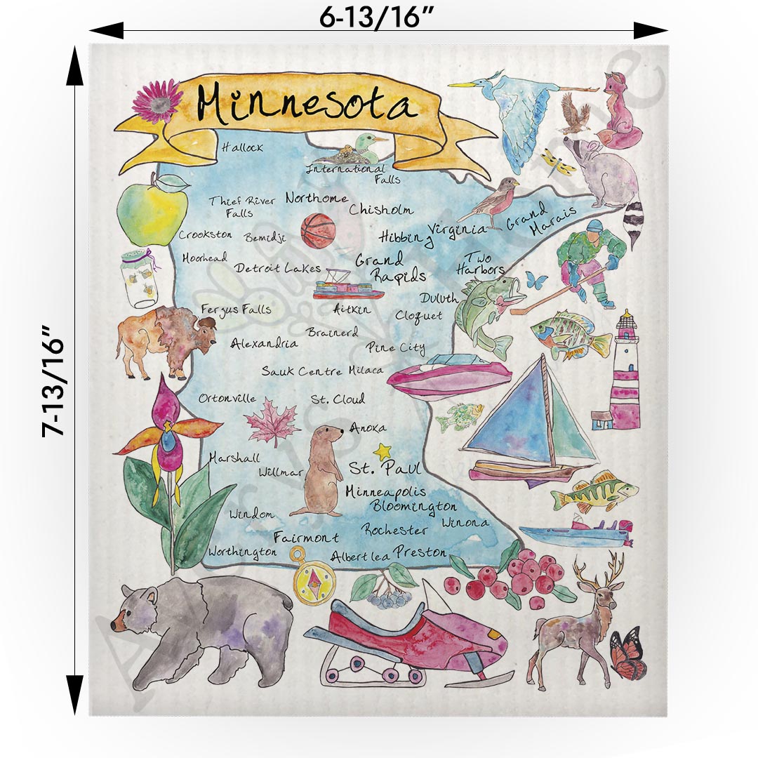 Minnesota Map  Swedish Cloth
