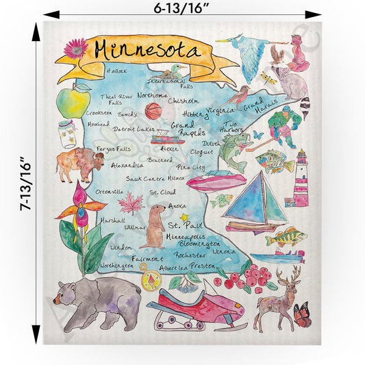 Minnesota Map  Swedish Cloth